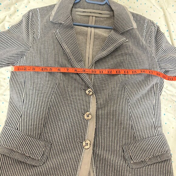 Marithe Francois Girbaud Designer Striped Blazer - Size US 7 - Picture 9 of 11